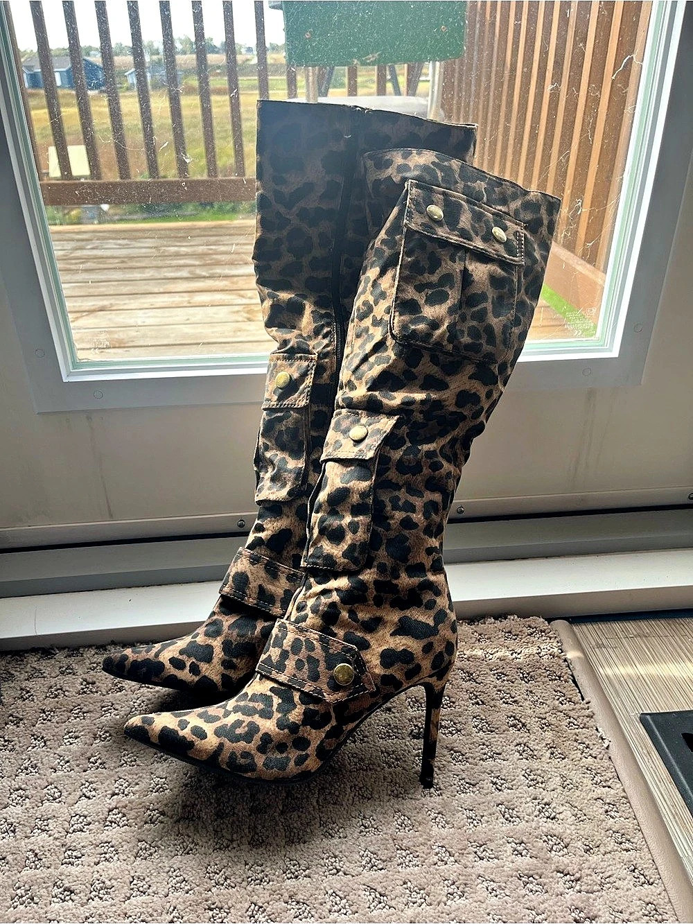 Leopard Over-the-Knee Stiletto Boots